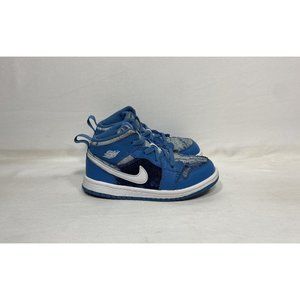Air Jordan 1 Mid Washed Denim UNC DM8950 400 Td Toddler Baby Boy Size 10C